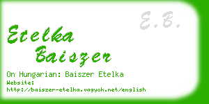 etelka baiszer business card